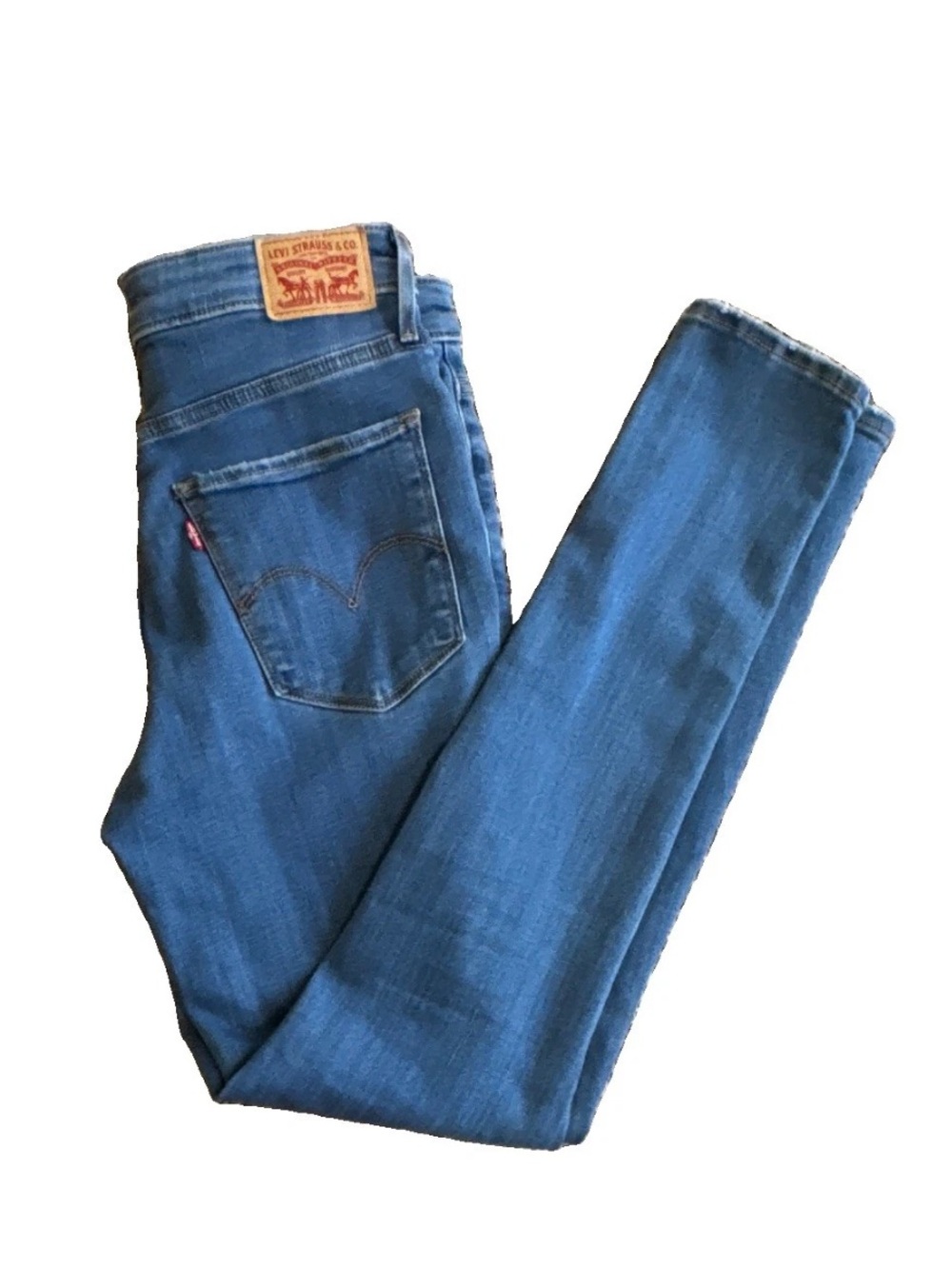 Levi's Women's 721 High Rise Skinny Blue Medium Wash Stretch Denim Jeans 29